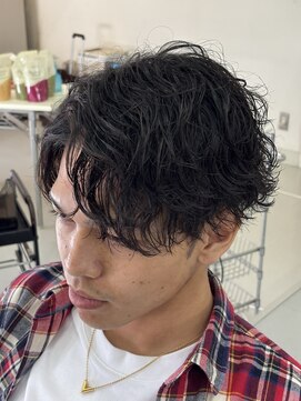 ルーメン 岐阜(ROOO MEN) メンズマッシュカットツーブロックスパイラルシャドウパーマ