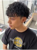 波巻きパーマツイストスパイラルパーマメンズカット名駅名古屋