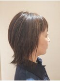 20代30代40代50代×外ハネショートレイヤー×ハイライト