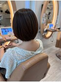 艶感ショートボブ◎20代30代40代前髪あり小顔ひし形ボブ