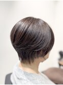 白髪ぼかし×ヴェールブラウン×クールショート