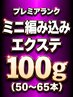 【プレミアランク】ミニ編み込みエクステ100g(50~65本) 「エクステカット込」