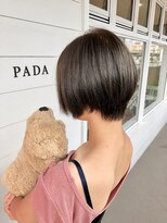 パダ 天六店(PADA)&nbsp;丸みショートボブ×艶ブラウン｜首元すっきり大人美シルエット