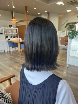 ヘアーブランドジン ティアラ(HAIR BRAND Jin Tiara) 根元のみ縮毛矯正ストレート【#松山美容室】