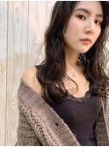 透け感黒髪wave