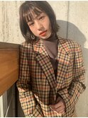 20代30代ミニボブココアブラウン小顔美肌ストレート丸み