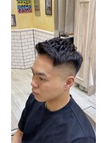 グルーマーズトウキョウ(GROOMER/S TOKYO)&nbsp;アイロンパーマ　ショート　アップバング　GROOMERSTOKYO　太田