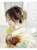 Le'aオリジナルヘアアクセで華やかアップスタイル♪