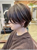 「NUDE」10代20代30代ボブショート前髪なしショート束感ショート