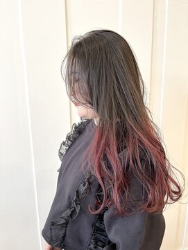 コワファースト させぼ五番街店(COIFF1RST) 裾カラー”ワインレッド”