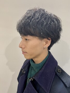 メンズアンダーバーホワイト 南海難波店(Men's _WHITE) ナチュラルパーマ