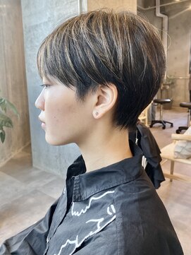 イミ(imi) 大人ショート/グレージュカラー/ハイライト/髪質改善[登戸]