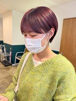 ヘアーブレイス(hair brace)&nbsp;マッシュショート×ボルドー　stylist中村