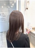 ツヤ感カラー＊髪質改善＊パールブラウン【ZinaCENTRAL】
