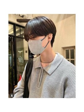 ベル 表参道Terrace(Belle) お客様ヘア】黒髪パーマ無しでもかっこいいシースルーマッシュ