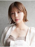 大人可愛い20代30代40代50代ウルフレイヤーボブ丸みショートボブ