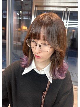 カケル(×.) 裾カラー/秋色/ラベンダーカラー