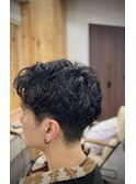 大人男性マッシュ×センターパートパーマ
