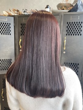 アチーブリス(achieve Liss) 透明感ピンクブラウンカラーストレートロングヘア20代30代40代