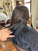 美容室 メザミー MESAMIES 大人可愛い透明感立体感グレージュ×ブルーカラー