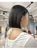 ストレートボブ/切りっぱなしボブ/暗髪ボブ@重里