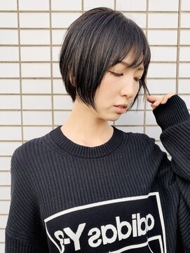 サロンドクロエ(Salon de Chloe) 前下がり × ショートボブ × ツヤ髪 × ダークブラウン色