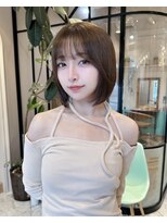 ロンドリゼル 札幌(Lond RiseL) オリーブグレー/前髪/ボブ/マロンベージュ/レイヤーカット/小顔