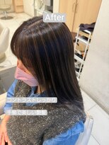 アッシュ 北千住店(Ash)&nbsp;白髪ぼかしハイライト×髪質改善縮毛矯正