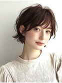 大人ショートレイヤー白髪ぼかし脱白髪染め40代50代60代原宿