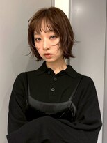 ノイカーム(noi Calm)&nbsp;顔周りレイヤーカットくびれヘアミルクティーベージュカラー韓国