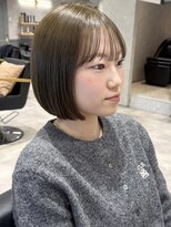 ラミエバイメルト 下北沢(lamie by melt)&nbsp;花田/ミニボブオリーブベージュブリーチなしカラー下北沢韓国