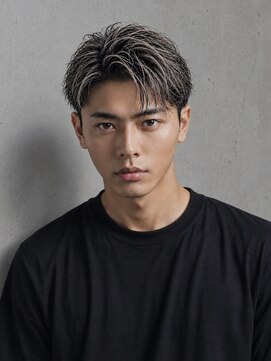 ノラ ギンザ(NORA GINZA) アップバングショートセンターパートツーブロックハイライト30代