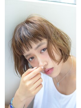 ビッケ(Vicke) 【Vicke渋谷】眉上バングが可愛い☆エフォートレスカールボブ
