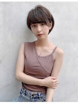 マリアバイアフロート(Maria by AFLOAT)&nbsp;【shige】厚めバング毛先パーマアッシュブラウン外ハネショート