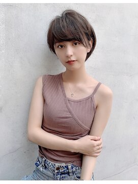 マリアバイアフロート(Maria by AFLOAT) 【shige】厚めバング毛先パーマアッシュブラウン外ハネショート