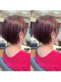 30代・40代大人かわいい小顔ワンサイドショートボブ前下がり川崎