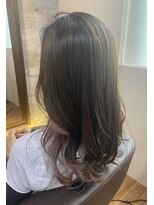 シェルビー 新宿(SHELBe)&nbsp;オリーブグレー×くすみラベンダー[ベッドスパ/白髪ぼかし]