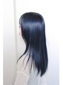 :ブルーブラック :アッシュブラック :艶髪 :青髪