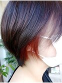 20代30代40代 トレンド感♪インナーカラー×チェリーピンク