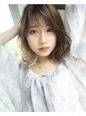 小顔ラフパーマミディ 20代30代40代