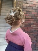卒業式まとめ髪とお洒落カチューシャ♪♪ 着物