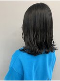 ブルーブラック＿暗髪＿ツヤ髪＿ミディアム