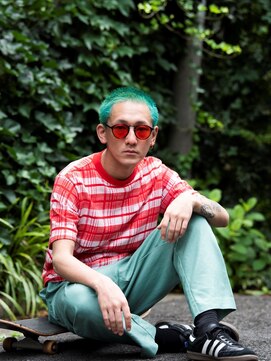 リブロ 三軒茶屋(LIBRO) ストリート×グリーンヘア