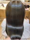 髪質改善**/斜めバング/グレージュカラー/デザインカラー/新宿