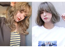 ダメージを94%削減する【ケアブリーチ】で切れにくい髪へ導き、Wカラーで憧れのハイトーンを！