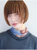 切りっぱなしボブ エアリーロング 美髪 ピンクブラウン