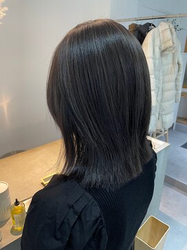 2195ヘアー 世田谷代田(2195hair) 地毛風カラー/ブルーカラー/髪質改善/切りっぱなしボブ