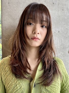 アンドレイ 表参道(andrey) デザインカラー/レイヤーカット/ウェットヘア/オリーブベージュ