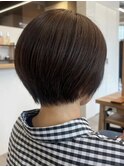 大人ショートボブショートカットココアアッシュくびれミディ