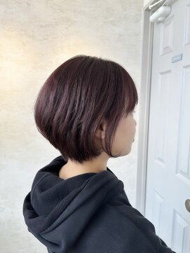 プリンプ トータルビューティ(PRIMP.total beauty) 丸みショートボブ × pink color